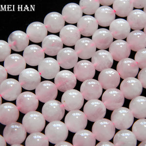 (38pcs/50g/set) 9.5-10mm Pink Quartz Smooth Round Loose Beads for DIY Jewelry