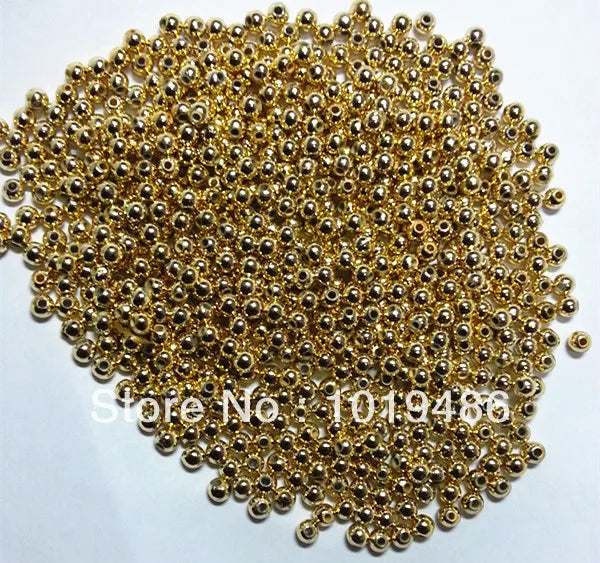 Chunky Beads Necklace Jewelry Making Plating 4mm 4000pcs