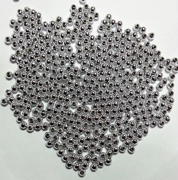 Silver Plated 4mm Chunky Bead Spacer 4000pcs for Jewelry Making