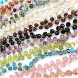 4MM Natural Stone Tourmaline Amethyst Peridot Lapis Bracelet