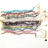 4MM Natural Stone Tourmaline Amethyst Peridot Lapis Bracelet
