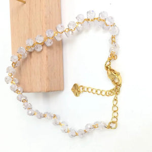 4MM Natural Stone Tourmaline Amethyst Peridot Lapis Bracelet