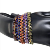 4MM Natural Stone Tourmaline Amethyst Peridot Lapis Bracelet