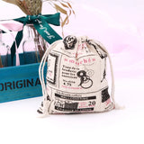5 pcs Retro Cotton Line Drawstring Pouches Candy Favor Holder Jewelry Party Bag