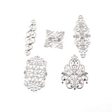 50Pcs Mixed Filigree Wraps Connectors Metal Crafts DIY Gift Decoration 25-61mm
