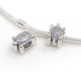 50pcs Antique Silver Plated Tortoise Beads for European Bracelet DIY