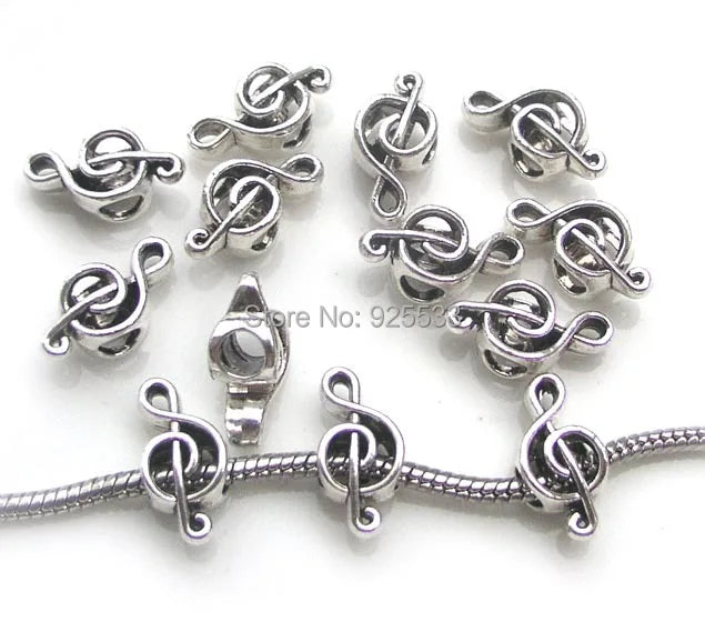 50pcs 19x10x8mm Music Note Charms for Bracelet Necklace DIY