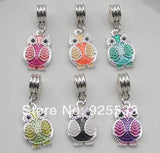 50pcs 23x13mm Owl Shape Big Hole Charms for European Bracelet DIY