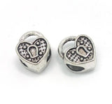 50pcs Antique Silver Big Hole Beads Charms for European Bracelet DIY