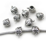 50pcs Antique Silver Big Hole Beads Charms for European Bracelet DIY