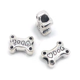 50pcs Antique Silver Big Hole Beads Charms for European Bracelet DIY