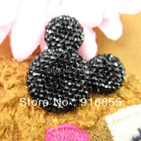 50pcs Mickey Head Resin Rhinestone DIY Decorative Mobile Beauty