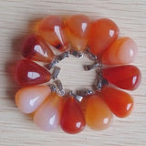 50pcs Mixed Natural Stone Water Drop Pendants Charms for Necklaces
