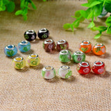 50pcs Rhinestone Big Hole Charms Crystal Glass for Pandora Bracelet DIY
