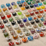 50pcs Rhinestone Big Hole Charms Crystal Glass for Pandora Bracelet DIY