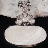 Mother of Pearl Shell Oval Pendant Bead MC3774 - 50x61x18mm