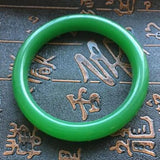 60mm Chinese Natural Xiu Green Gems Bracelet Jade
