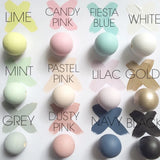Pastel Round Wood Beads Mix 12 Colors 6-18MM
