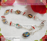 Religious Rhinestone Rosary Bracelet Sliver Chain Bracelet, Special Offer