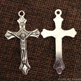 80pcs Alloy Rosary Cross Crucifix, Religious Golden Cross