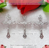 80pcs Alloy Rosary Cross Crucifix, Religious One Hole, Special Offer