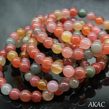 8mm A+ Natural Candy Agate Bracelet Colorful Agate Beads