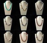12mm South Sea Blend Shell Pearl Necklace Heart Clasp 18'' Chain 925 Sterling