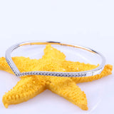 925 Silver Wish Bangle for Women Charms Bracelet