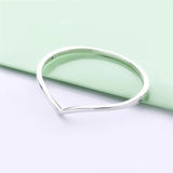 925 Silver Sparkling Wishbone Bangle for Women