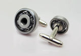 Vintage Metal Bearing Cufflinks Rotatable Mechanic Design