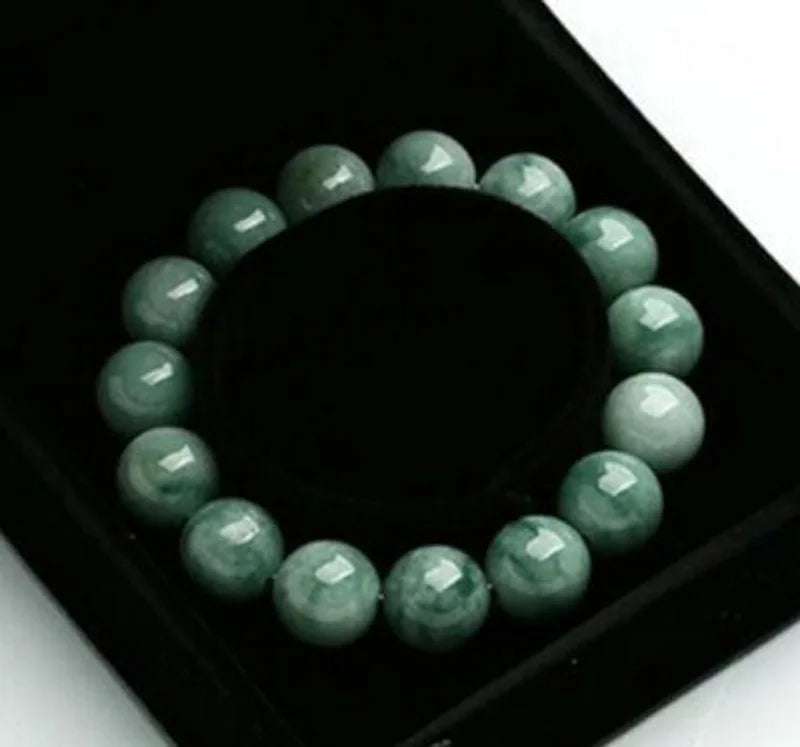 Chinese Natural Jadeite Beads Bracelet