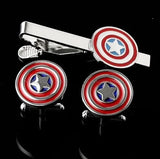 Superheroes Copper Cufflinks Tie Clips Set Wholesale & Retail