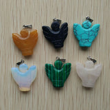 Assorted Stone Angel Charms Pendants for Necklace Making 10pcs/lot