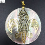 Mother of Pearl Shell Pendant Bead WB670