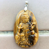 Tiger Eye Eight Patrons Pendant Bead