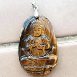 Tiger Eye Eight Patrons Pendant Bead