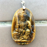 Tiger Eye Eight Patrons Pendant Bead