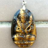 Tiger Eye Eight Patrons Pendant Bead