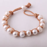 White Pearl Armband Freshwater Pearl Bracelet