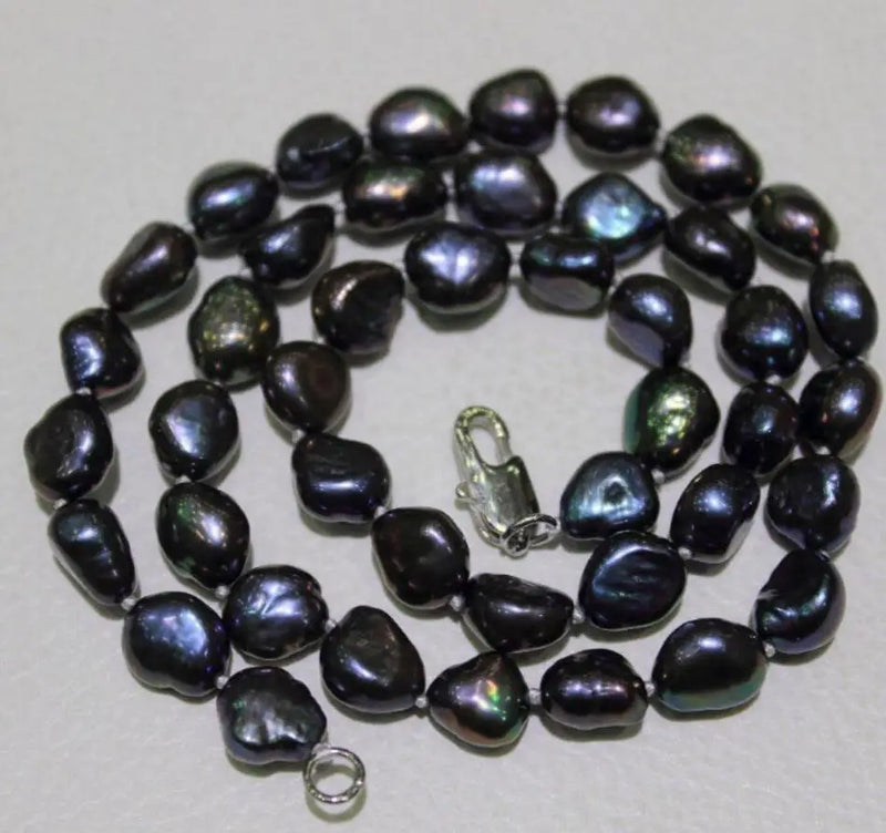 Freshwater Pearl Necklace Rice 8x10mm 17 Inch