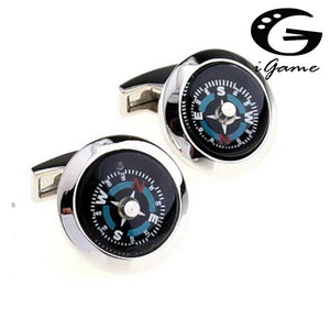 Top Copper Compass Cufflinks Novelty Functional Cuff Links