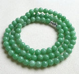 Green Natural Jade Jadeite Bead Necklace