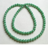 Green Natural Jade Jadeite Bead Necklace