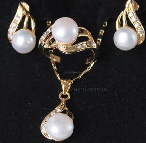 Akoya Cultured Pearl Jewelry Set AAA Quality