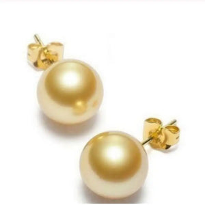 10mm Natural South Sea Pearl Earring Tibetan