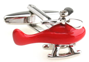 Helicopter Cufflinks Top Copper Red Copter Novelty Rotatable Wing Men Cuff Links