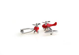 Helicopter Cufflinks Top Copper Red Copter Novelty Rotatable Wing Men Cuff Links