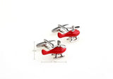 Helicopter Cufflinks Top Copper Red Copter Novelty Rotatable Wing Men Cuff Links