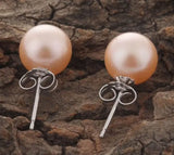 AAA+ 7-8mm South Sea Pink Pearl Stud Earrings