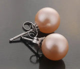 AAA+ 7-8mm South Sea Pink Pearl Stud Earrings